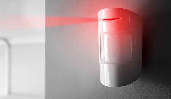 A wall-mounted active motion sensor