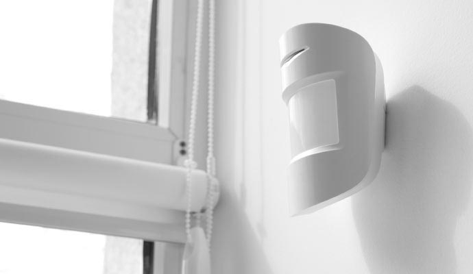 An wall mounted motion sensor