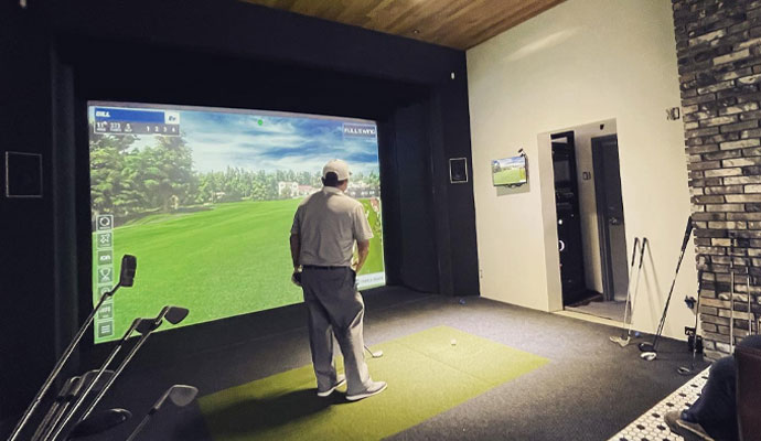 Golf simulator room
