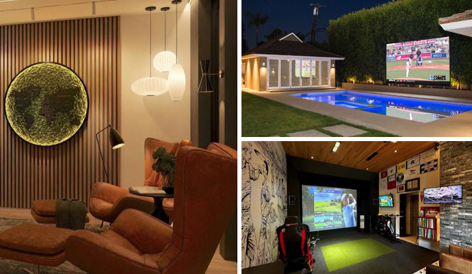Collage of different home automation services