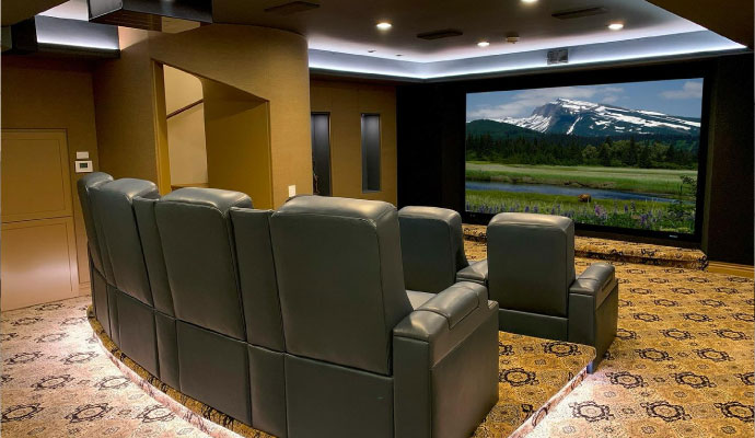 a fancy home theater system