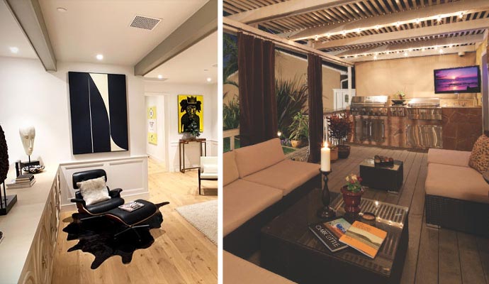 Collage of indoor and outdoor lighting