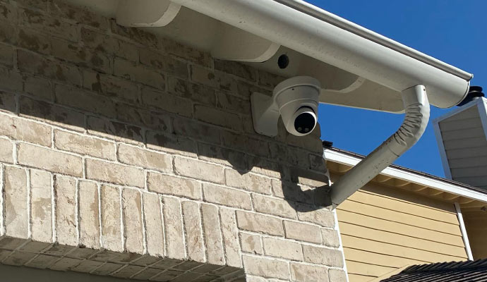 An installed CCTV camera