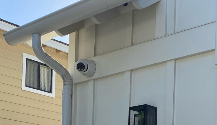 Installed video surveillance system.