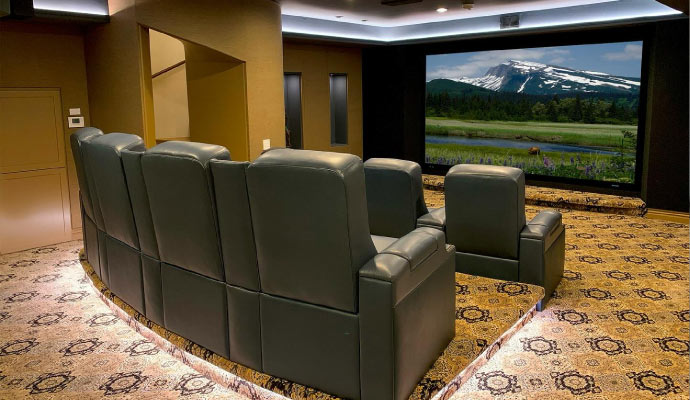 A luxurious installed home theater