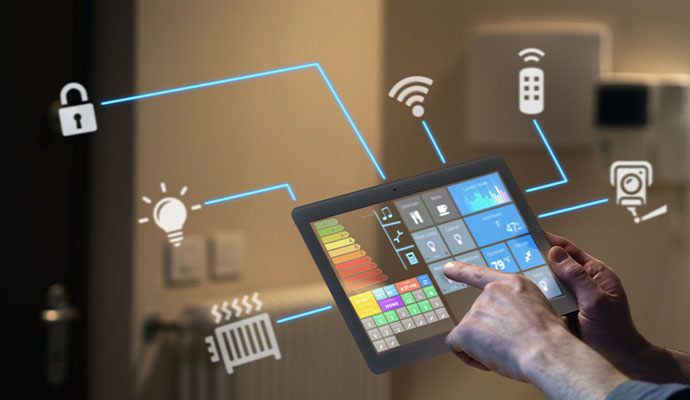 Person using integrated lighting control system