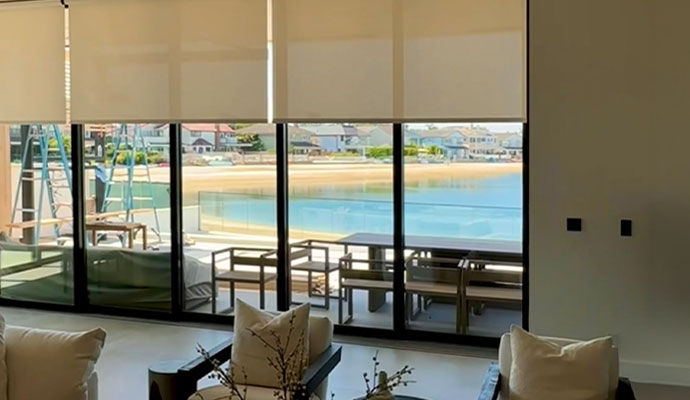 Roll-Up fabric shades window cover