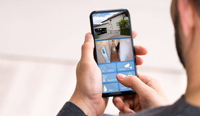 Remote access monitoring using a smartphone