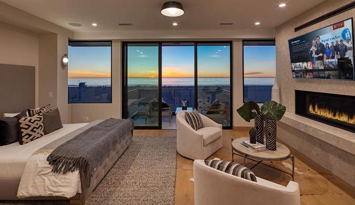 Modern luxurious bedroom