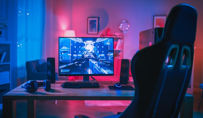 Well lit game room